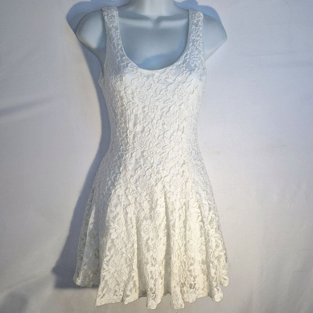 American Rag white lace midi dress, sleeveless, in size small
